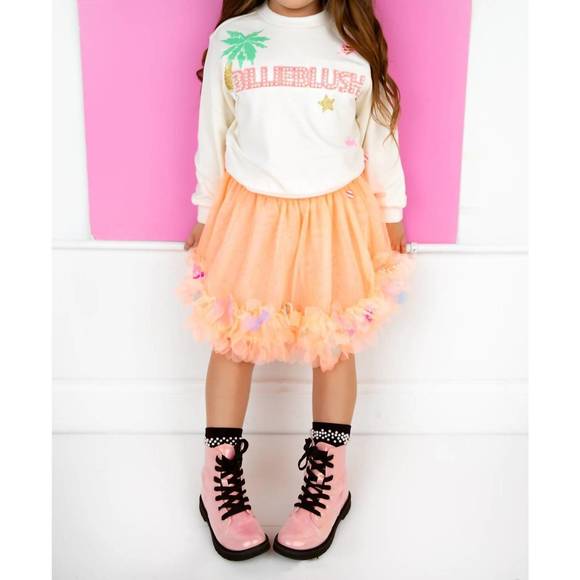 BILLIEBLUSH - Tye Top & Sequins Skirt Set - Iridescent